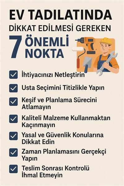Kaliteli Malzeme Seçimi ve İşçilik Garantisi